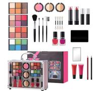Makeup Kit with Case | Waterproof Smudge-Proof Face Cosmetics - Complete Makeup Kit,for Home Travel Vacation Office Business Trips Stage Performance Events Parties