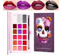 Makeup Lip Palette,Makeup Matte 18-Color Lip Gloss Palette | Halloween Costume Cosmetics Long-Lasting for Gathering, Performance