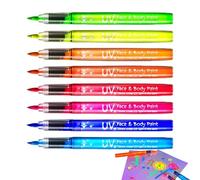 Makeup Markers, UV Reactive Pen Waterproof Art Makeup Kit for Family Friends Students Men Women Halloween Party Cosplay Festivals