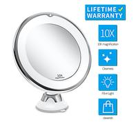 Makeup Mirror, 10x Magnifying USB Lighted Vanity Daylight White LED