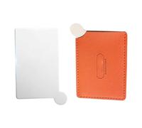 Makeup Mirror Hand Mirror in Credit Card Format Made of Stainless Steel Cosmetic Mirror Practical Stainless Steel Mirror Travel Cosmetic Mirror Personal Mirror Against Crash for Home Company Travel