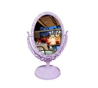 Makeup Mirror Vanity Mirror Love Heart Round Make Up Mirror Cosmetic Mirror Desk Free Standing Portable Mirror Perfect Make up Gifts for Women, Girls Purple-Round