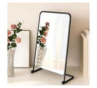 Makeup Mirror, Vanity Tabletop Mirrors with Metal Frame and Stand | HD Definition Cosmetic Mirrors for Dresser Bedroom Bathroom Dressing Room Shatterproof(Black-B,W30*H40cm/11*15in)