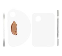 Makeup Mixing Palette 6 Pcs Acrylic Paint Palette Transparent Clear Cosmetic Palette(2 Shape) With Spatula For Mixing Foundation