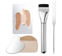 Makeup Mixing Tray, Makeup Mixing Palette Set - Foundation Mixing Palette With Metal Spatula, 4x Eyeshadow Pigment Nail Polish Mela