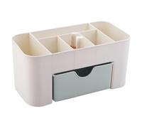 Makeup Organiser - 8.66 Inch Desktop Storage | Dustproof ABS Drawer - Palettes, Brushes, Jewellery Display - Features 6 Compartments and a Bottom Drawer for Easy Sorting and Storage