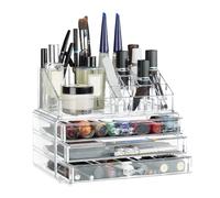 Makeup organiser acrylic caddy stackable 19 compartments makeup storage acrylic