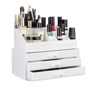 Makeup organiser Acrylic Cosmetic Holder 19 Compartments Stackable 19 Shelves