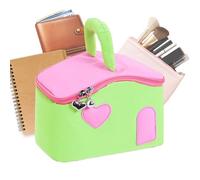 Makeup Organiser Bag, House Shape Large Makeup Case, Toilet Organiser, Portable Cosmetic Storage for Women, Girls, Travel, Camping, Fitness, Outdoor, Daily Life, Birthday, Green, see description, See