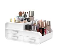 Makeup Organiser Desk Cosmetic Organisers Large Capacity Make Up Storage Box Skincare Organizer for Vanity, Beauty, Lipstick, Jewelry, Ideal Makeup Case for Dressing Table, Desktop, Bathroom, Bedroom