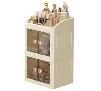 Makeup Organiser for Cosmetic Table, Storage Box for Make-Up, 3 Tier Dust Protection, Perfume Holder, Cosmetic Stand for Women, Bedroom, Desk, Living Room, Kitchen Sink, Corner Shelf