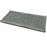 Makeup Organiser Tray Cosmetic Trimmings Display Glass Case Office Stationery Storage Holder Countertop Storage Unit Makeup Box for Bathroom Drawers, Vanities Office Desk, Washable Crystal -Silver