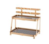 Makeup Organizer 2 Tier Makeup Organizer Rack, Bathroom Vanity Organizers and Storage, Ideal for Desk and Dresser Countertops, Great for Cosmetics, skincare, Lipsticks, Nail Care