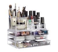 Makeup organizer Cosmetic Holder 4 Drawers Velvet Lined Makeup Storage Box