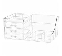 Makeup Organizer Drawer, Portable Storage Box with Wooden Handle and Divided Compartments | Bathroom Wall Shelf, Sous Vide Caddy, Waterproof Storage Basket, Multicolored, Se référer au descriptif, A