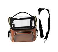 Ｚｉａｌｏｆｉ Makeup Organizer, Makeup Bag, Travel Cosmetic Bag, Clear Makeup Brush Holder for Makeup Artists, coffee