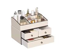 Makeup Organizer Makeup Organizer Large Cosmetic Skincare Holder Display Storage Box, Bathroom Dresser Desk Office with 3 Drawers and 5 Compartments