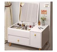 Makeup Organizer Makeup Organizer Storage Box Cabinet，Small Dressing Table for Cosmetics Skincare Lipstick Jewerly and Brushes,Simple Dresser for Countertop Window(White)