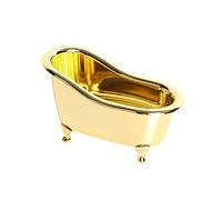 Makeup Organizer,Mini Storage Box, Mini Bathtub,Makeup Holder, Soap Dish Holder(gold)