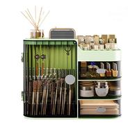 Makeup Organizer - Transparent Cosmetic Storage Box, Multicompartment Clear Vanity Container with Drawers, Reliable Mascara Hair Clip Storage | Space Saving Cosmetic Case Organizer for Women Beauty