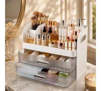 Makeup Organizer with Drawers and Brush Holder,Large Organizer for Vanity