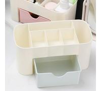 Makeup Organizer With Drawers,Countertop Storage for Cosmetics Vanity Holder for Brushes Eyeshadow Lotions Lipstick Jewelry (Light Blue)