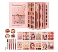 Makeup Palette Book | 6 Layer Portable Long Lasting - Highlighter 60 Colors Eyeshadow Set | for Women Girls Work Travel Dating Party Prom Wedding