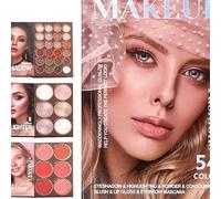 Makeup Palette Book | Make Up Sets - Long Lasting Travel Cosmetics Kit Eyeshadow Palette With Long-lasting Wear, Easy Application, And Various Shades Including Pearl, Matte, And Shimmer