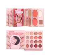 Makeup Palette - Long-Lasting Blending Brightening Powder, Bronzer Highlighter Book Style, for Girls Beginners Birthday Valentine's Wedding Parties