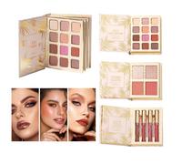 Makeup Palette Set - 12 Color Eyeshadow Collection Blush Lip Combo Kit | Highly Pigmented Blendable Formula Compact All In Beauty Design for Travel Party Stage Photography