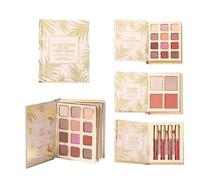 Makeup Palettes, 12 Colours Eye Shadow - Book Style Eyeshadow Palettes with 4 Blushers and 4 Velvet | for Women, Girls, Beauty, Party, Daily Life, Stage