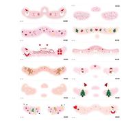 Makeup Patches - Cute Makeup Temporary Stickers | 12X Waterproof Temporary Christmas Makeup | Holiday Favor Fake Blush Stickers Love Heart Snowflake Waterproof For Festivals Christmas Decorations