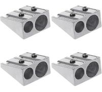 Makeup Pencil Sharpen, 4Pcs Manual Double Hole Pencil Sharpener 2-Hole Metal Pencil Sharpeners for Colored Graphite Pencils, Crayon Sharpener, Home School Office,Metal Pencil Sharpeners