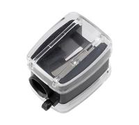 Makeup Pencil Sharpener Single Hole with Clear Lid and Washing Brush for Lip Liner Eyebrow Pencils Wood Pencil
