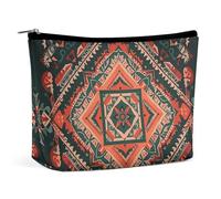 Makeup Pouch Cosmetic Bag Lipstick Bohemian Mystical Tribal Motifs Printed Organizer Portable Toiletry Zipper
