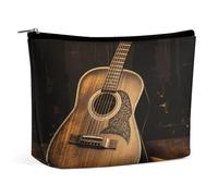 Makeup Pouch Cosmetic Bag Lipstick Old West Guitar Printed Organizer Portable Toiletry Zipper