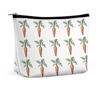 Makeup Pouch Cosmetic Bag Lipstick Pouc Zipper Pouch Simple Carrot Pattern Printed Organizer Portable Toiletry Bag Accessories, Simple Carrot Pattern, 6.8 X 5.9 X 2.3 inch, Fashionable