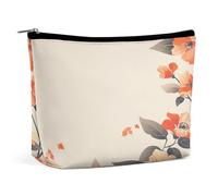 Makeup Pouch Cosmetic Bag Lipstick Pouc Zipper Pouch Spring Themed Flowers Printed Organizer Portable Toiletry Bag Accessories, Spring Themed Flowers, 6.8 X 5.9 X 2.3 inch, Fashionable