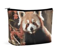 Makeup Pouch Cosmetic Bag Lipstick Red Pandas Printed Organizer Portable Toiletry Zipper