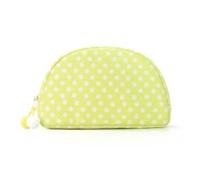 Makeup Pouch Striped Cosmetic Bag Contrast Color | Lightweight And Portable Shell Shape Pouch Multipurpose Storage Large Opening(Color1)