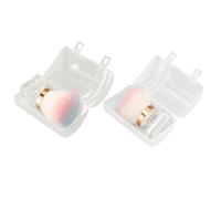Makeup Powder, Brush Soft Multipurpose Portable Crystal Base Ail Dust Brush for Makeup Nail Art 2pcs Artificial Fiber