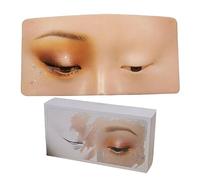 Makeup Practice Board, Silicone Face Eye Makeup Practice Board, Makeup Mannequin Face, The Perfect Aid To Practicing Makeup, 5D Realistic Bionic Skin Pad, For Makeup Practice Training