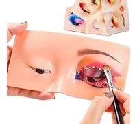 Makeup Practice Board,The Perfect Aid to Practicing Makeup, Face Eyes Makeup Mannequin Silicone False Cosmetologist,for Makeup Practice Training