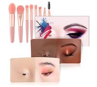 Makeup Practice Face, Laokiiy 2Pcs Makeup Practice Board Makeup Mannequin Face for Makeup Artist(Black+Yellow)