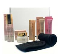 Makeup Prep Set for Glass-Skin Glow - Vegan Skincare Kit with Wonder Cream, Setting Spray, Liquid Blush & Highlighter - 5-Piece Radiant Beauty Collection