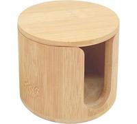 Makeup Remover Pads Bamboo Storage Box, Bamboo Wooden Holder, For Storing Face Cloths - 10cm Diameter Storage Box, Round Boxes For Storages, Reusable Bamboos Storages Boxes, For Makeup Remover Pads