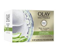 Makeup Remover Wipes by Olay Daily Facials Gentle Clean 5-in-1 Water Activated Cleansing Cloths, 33 Count Packaging May Vary