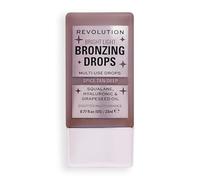Makeup Revolution, Bright Light Bronzing Drops with Hyaluronic Acid, Sun-Kissed Finish, Deep Bronze Spice, 23ml
