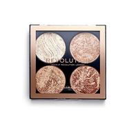 Makeup Revolution Cheek Kit, Face Bronzer & Highlighter Palette, Highly Pigmented Shimmer Formula, 4 Shades, Don't Hold Back, 8.8g
