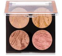 Makeup Revolution Cheek Kit, Face Bronzer & Highlighter Palette, Highly Pigmented Shimmer Formula, 4 Shades, Fresh Perspective, 8.8g